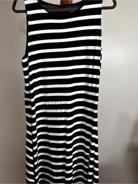 Ann Taylor Black Women's Dress with Satin Lining
